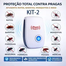Kit2 a 6 Repelente Ultrassônico Eletrônico Bivolt Anti Mosquitos Baratas Ratos Morcegos Fly Sparrow  5–6W