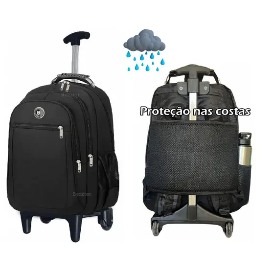 Mochila De Rodinhas Escolar Impermeável Espaçosa Faculdade Trabalho Viagens