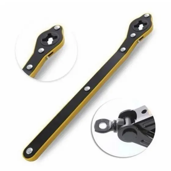 Chave Catraca para Macaco Sanfona de Carro Jack Universal Automotivo Portátil Mecânico + adaptador