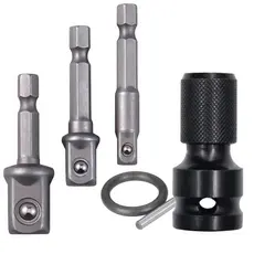 Kit Adaptador Soquete Parafusadeira Chave Impacto 4 Peças