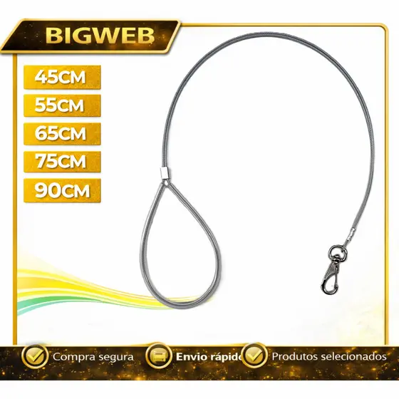 Guia Contenção Banho e Tosa Groomer Veterinário Pet Shop Cachorro Cães 45cm 55cm 65cm 75cm 90cm Escolha o Tamanho
