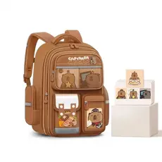 Mochila Capivara Escolar Impermeável Infantil Feminina Grande Reforçada Notebook