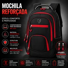 Mochila  Reforçada Notebook Impermeável Grande Masculina Resistente estiloso Trabalho Faculdade