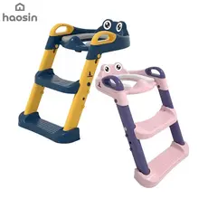 Assento Redutor Infantil com Escada para Vaso Sanitário Troninho Azul Crianças