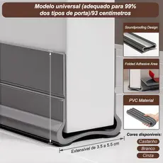 Vedação Inferior Flexível Em PVC Para Portas De Inverno à Prova De Vento Frio E Insetos