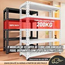 Estante De Ferro Estante Reforçada Aço Reforçado 3/4/5/6 Andares Reforçado Organizadora Para Casa
