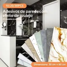 10/20/30 Placas Adesivo Mármore Vinílico Adesivo 60cm x 30cm Lavável De Parede Relevo
