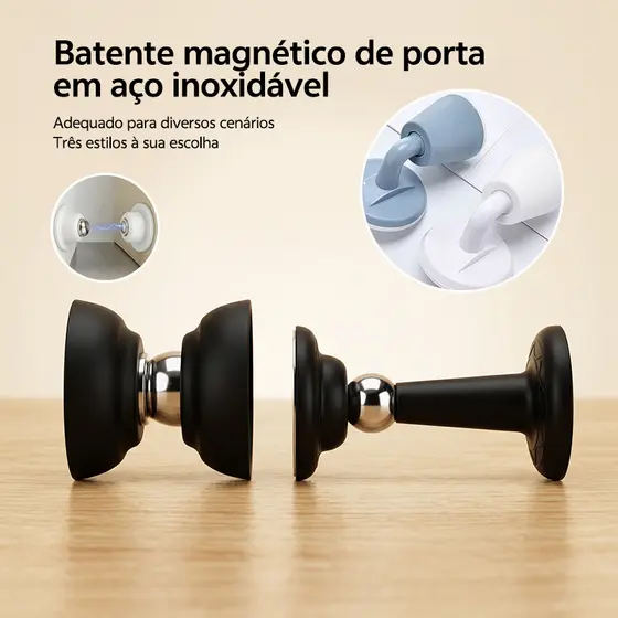 1/2/3 Peças Prendedor Fixador Trava Porta inox Magnético Adesivo Inox Três Estilos