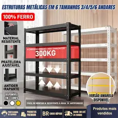 Prateleira de Aço Reforçada Multifuncional Forte Capacidade de Rolamento Armazenamento Mais Conveniente