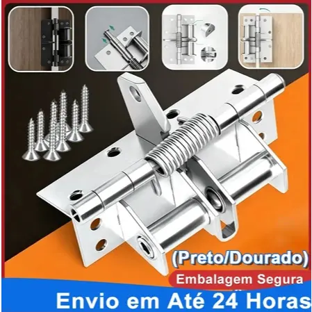 1/2/3/4 Peças Dobradiça com Fecho Automático 90° Para Portas de Madeira e Qualquer Tipo