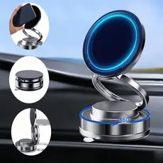 Suporte Para Telefone Magnético Flutuante Carro-360° Dobrável Suporte para Carrocarro Magnético-Preto