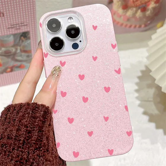 Rosa Amor Coração Capa Capinha Para Samsung Galaxy S26 A16 S25 S26 A03 A05 A15 A32 A34 A36 A56 S20 S21 S23 FE ULTRA Glit