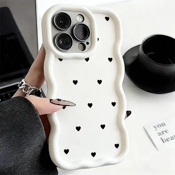Capa Capinha Silicone Anti-impacto Para IPhone 7 8 14 15 16 16E 13 11 12 17 Normal Pro Plus Max Ar Ins Coração Caso De T