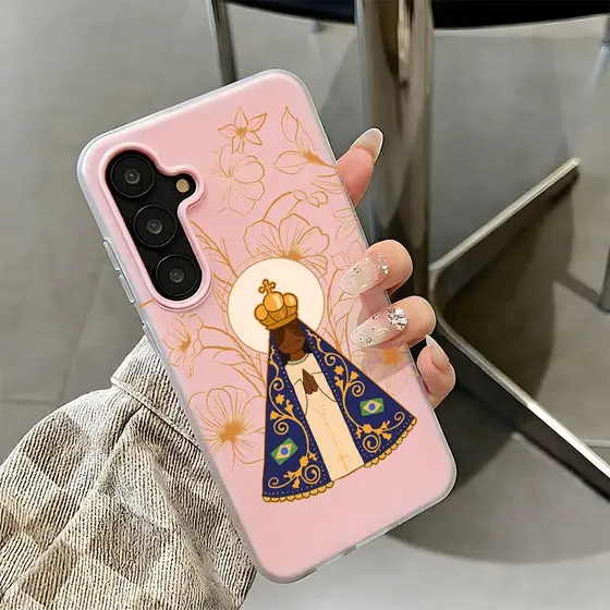 Guardiã Nacional da Santa Mãe Capa Para Samsung Galaxy A56 A17 A36 A13 A14 A23 A03 A06 A11 A16 A20 A32 A34 A52 S24 S25