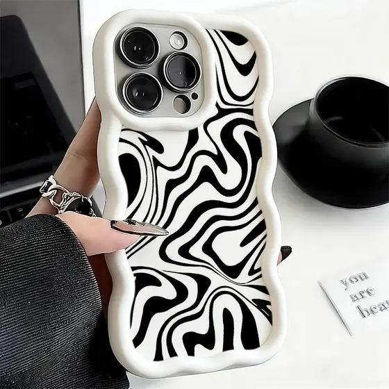 Zebra Capa Capinha Silicone Anti-impacto Para IPhone 7 8 14 15 16 16E 13 11 12 17 Normal Pro Plus Max Ar Caso De Telefon
