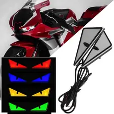 2 Pçs Mini Projetor LED Olhos de Demônio, Luz Decorativa Sinalização para Motocicleta e Carro, Lente Farol Auxiliar