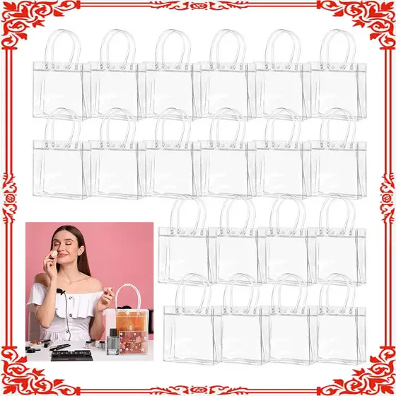 20 sacos transparentes para presentes Dimensões: 15 x 13 x 7 cm Material: PVC
