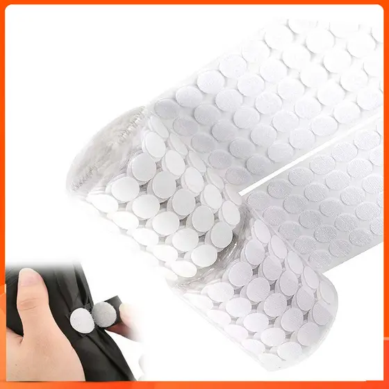 800pares Pontos De Velcro Fecho de contato carrapicho redondo dupla face p/ artesanato papelaria pedagógico