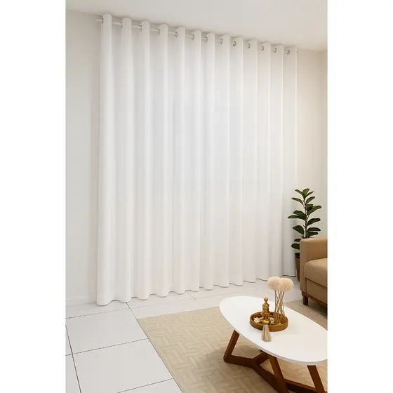 Cortina Letícia 8,00 x 2,80 | Cortina Sofisticada, Decoração Aconchegante e Moderna para Sala, escritório ou igreja
