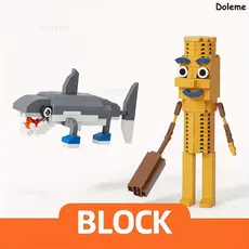 Tung Tung Tung Mini blocos  Sahur estilo Italian Brainrot brinquedo criativo para montar divertido