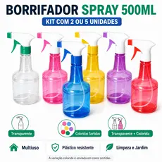 Borrifadores Pulverizador Spray 500ml Multiuso Limpeza Jardim Resistente Sortidos