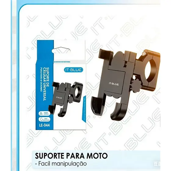 Suporte de Celular IT-BLUE LE-044 | Universal para Moto e Bicicleta | 360° Ajustável! 🛵