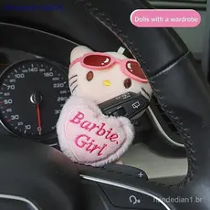 [newpros] Sanrio Hello Kitty Luzes De Direção Decoração Enfeites De Pelúcia Anime Pingente De Carro Joias Internas Acess