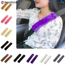 DREAMFOREST 2 Pçs Cinto De Segurança Do Carro Almofada Ombro Confortável Condução Veículo Macio Pelúcia Auto E7W9