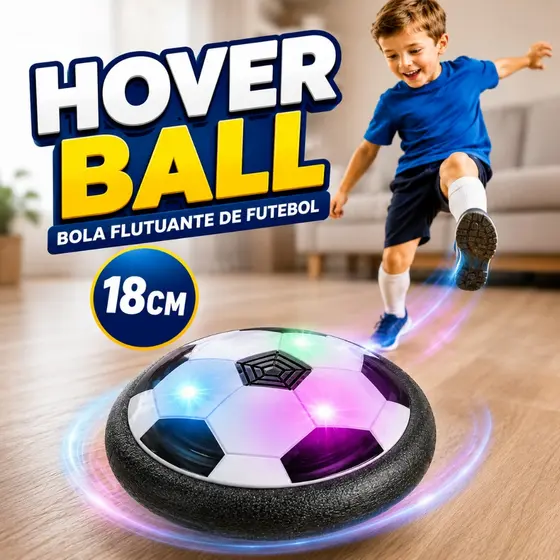 Hover Ball Bola Flutuante de Futebol LED Infantil Com Espuma Protetora Brinquedo Interativo
