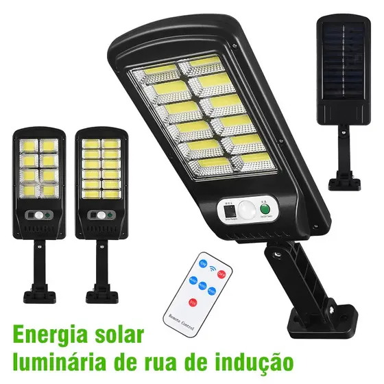 Refletor Solar 200W 160 COB｜Sensor de Movimento, à Prova d‘Água com Controle Remoto