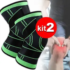 Kit 2 Joelheiras de Compressão｜Estabilização 360° para Alívio da Dor no Joelho