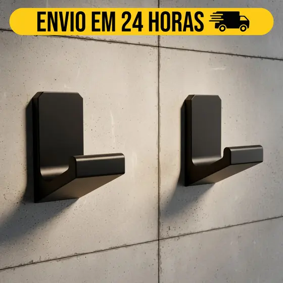 Gancho de Parede com Fita Dupla Face 3M para Toalhas Banheiro Duas Cores