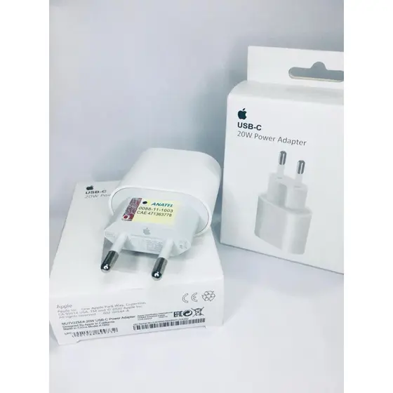 Carregador IPhone tipo c 20w com selo Anatel iPhone 11 tomada 20w