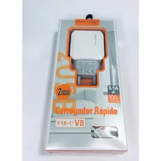 Carrega dor Ultra rapido Turbo Com 2 USB Original H´maston Compativel Com J1/J2/J3/J4/J5/Moto G1/G2/G3/G4