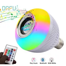 Lâmpada Caixa De Som Bluetooth LED RGB Colorida Para Quarto Festa Com Controle