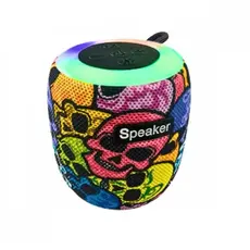 Mini Caixa de Som Bluetooth Portátil - 10W LED RGB Estilo Caveira com USB/TF/TWS