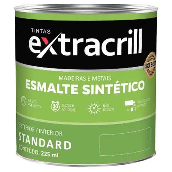 TINTA ESMALTE SINTETICO STANDARD 225 ML EXTRACRILL CORES