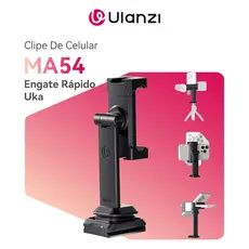 ULANZI MA54 Clipe De Celular Com Placa QR Arca E Duas Sapatas Frias Rosca 1/4" Para Tripé E Monopé
