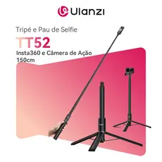 ULANZI TT52 Tripé e Pau de Selfie 1.5m Invisível para Insta360 X3 X4 GoPro e Câmera de Ação