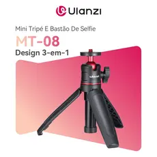 ULANZI MT-08 Mini Tripé E Bastão De Selfie Para Celular iPhone E Câmera Sony ZV-1 Canon G7X Vlogging