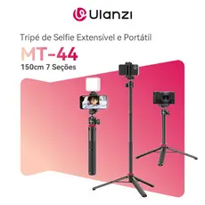 ULANZI MT-44 Tripé Profissional 1,5m Para Celular E Câmera Suporte 2 Em 1 Com Cabeça Esférica 360°