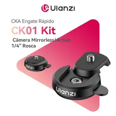 ULANZI CK01 Kit Base CKA Engate Rápido 1/4" para Câmera Mirrorless e Action Cam