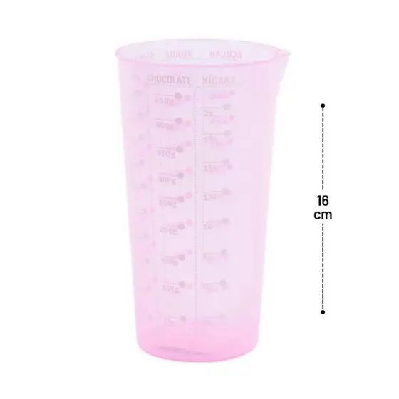 Copo Dosador 570ml Plástico Livre De Bpa Confeitaria Medidor