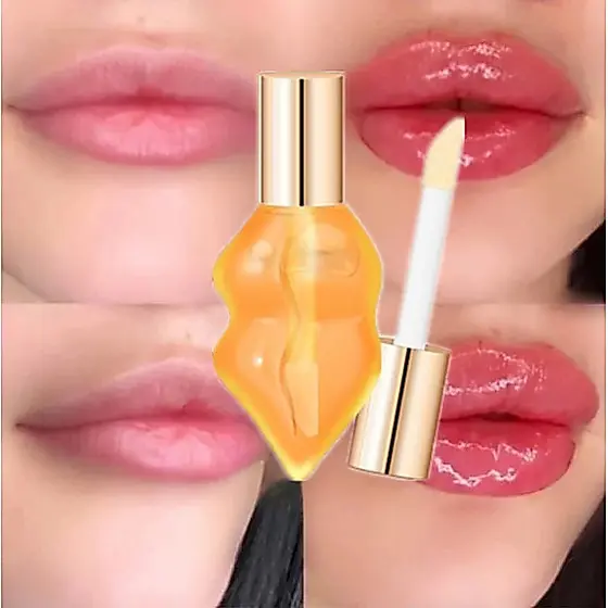 Kiss Beauty Gengibre E Menta Lip Plumper Oil Radiante , Soro Volumizante Labial Para Lábios Mais Suaves Cheios