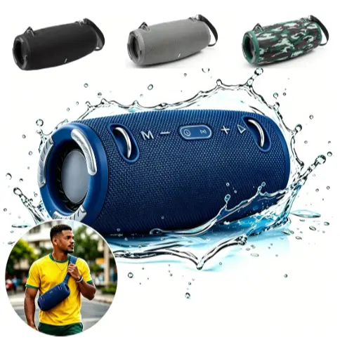 Caixa De Som Xtreme 3 Bluetooth Com Alça 33CM/40W Ou 23CM/20W Pen-drive Rádio Aux