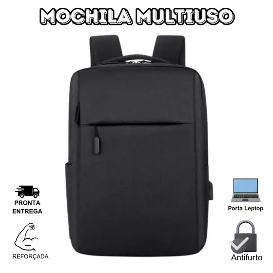Mochila Masculina Multifuncional Colorida Antifurto para Notebook e Acessórios