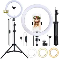 Ring Light 6 8 10 12 polegadas Completo Portátil 26cm + Tripé + suporte p/ celular.