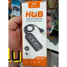 Hub Usb 2.0 RR RA-3 4 Entrada Usb Tipo A Fêmea Cabo 1m