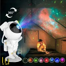 Projetor Astronauta De Luz Noturna Galáxia Estrelada Projetor De Luz de Teto Nebulosa Com Controle