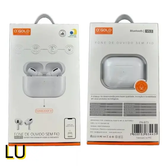 Fone De Ouvido Sem Fio Bluetooth Agold V5.3 Fn-bt3 Qualidade Excepcional